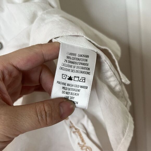 Robert Graham Shirt Mens Extra Large White Short Sleeve Button Up - Picture 7 of 10